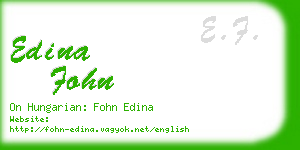 edina fohn business card